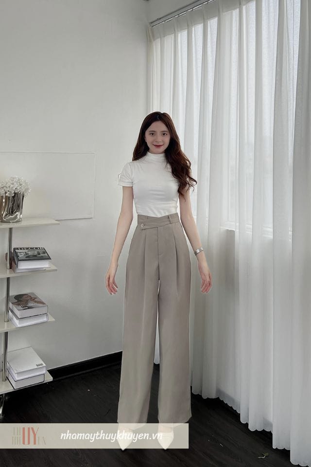 quần ống rộng là kiểu may quần tây nữ được ưa thích quần ống rộng là kiểu may quần tây nữ được ưa thích