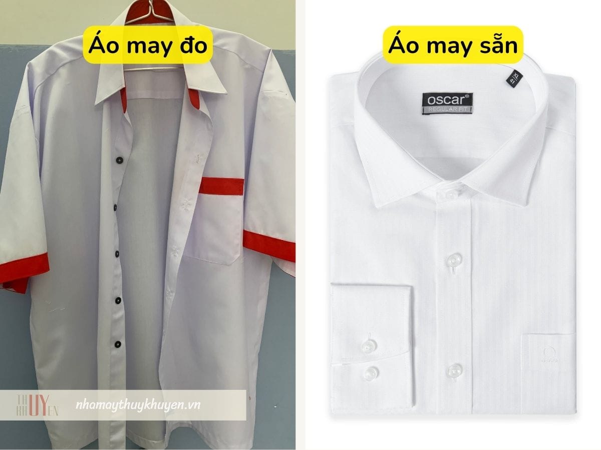 so sánh may áo sơ mi học sinh và mua áo may sẵn so sánh may áo sơ mi học sinh và mua áo may sẵn