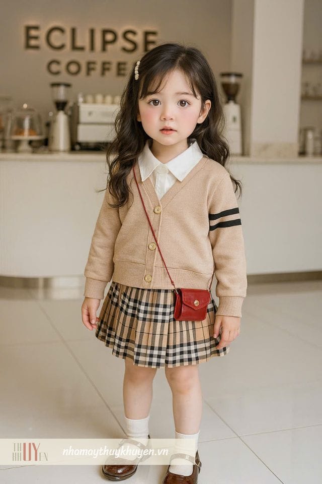 áo sơ mi phối gile cùng chân váy xếp ly là cách phối đồ giáng sinh cho bé gái thời trang áo sơ mi phối gile cùng chân váy xếp ly là cách phối đồ giáng sinh cho bé gái thời trang
