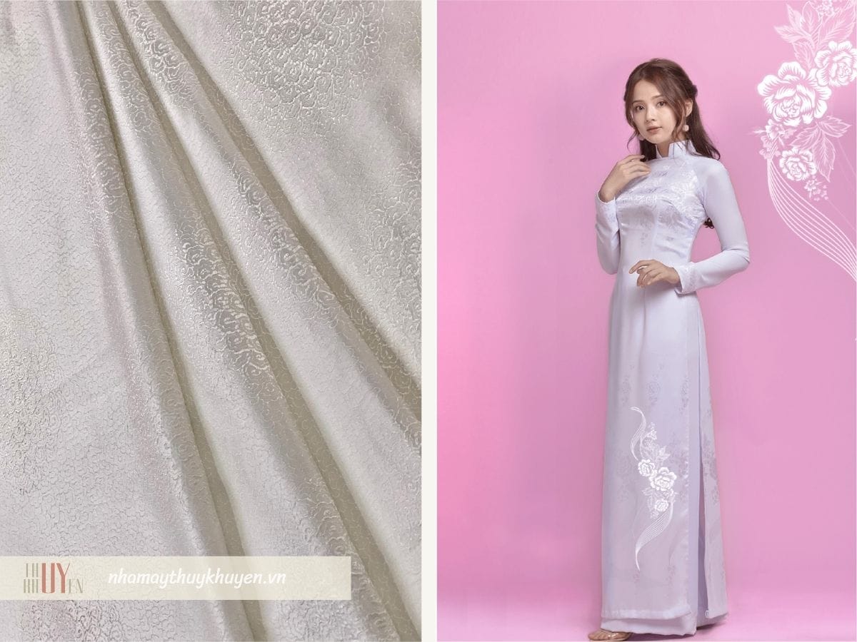 vải gấm là một trong các loại vải may áo dài học sinh cao cấp vải gấm là một trong các loại vải may áo dài học sinh cao cấp