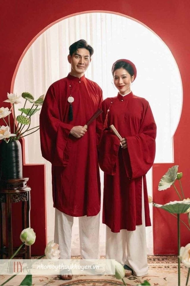 tiệm nhà bông là địa chỉ cho thuê áo dài tết cho cả nam và nữ với mẫu mã đa dạng